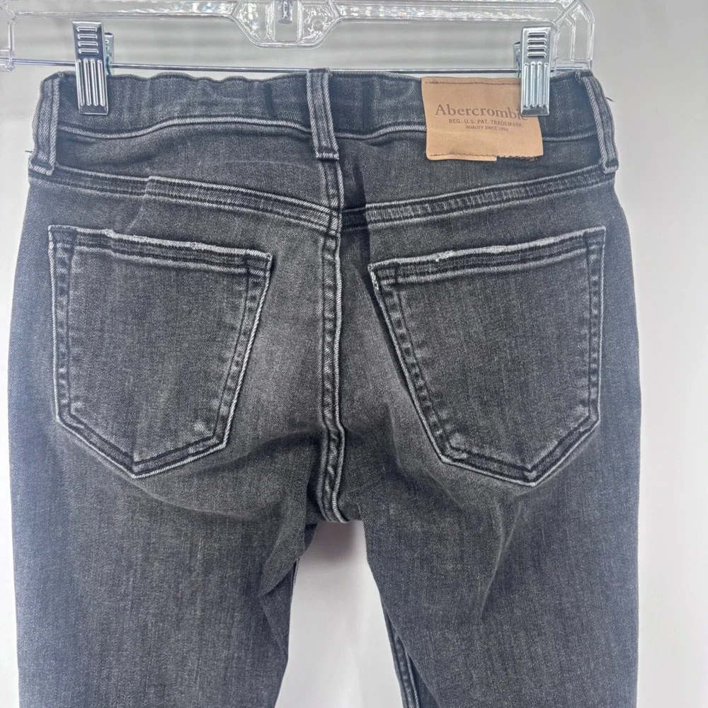 Abercrombie Kids Black Wash Skinny Jeans Adjustable Waistband Size 11/12 Regular